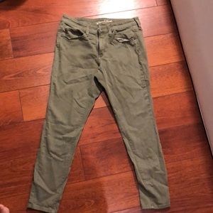 Olive Green skinny jeans
